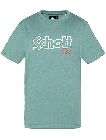 Schott vintage jongens t-shirt groen/blauw