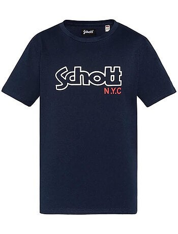 Schott vintage jongens t-shirt groen/blauw