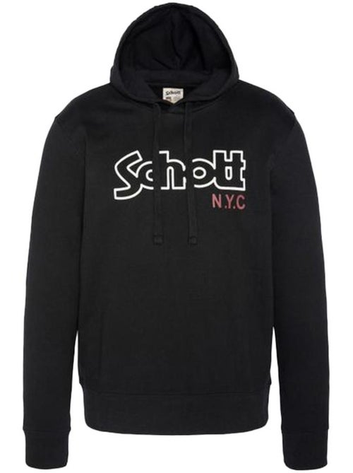 Schott Vintage Zwarte Hoodie voor Heren - Kiabi Schott Vintage Zwarte Hoodie voor Heren - Kiabi