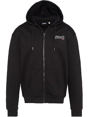 Schott swhsam heren hoodie met rits - kaki