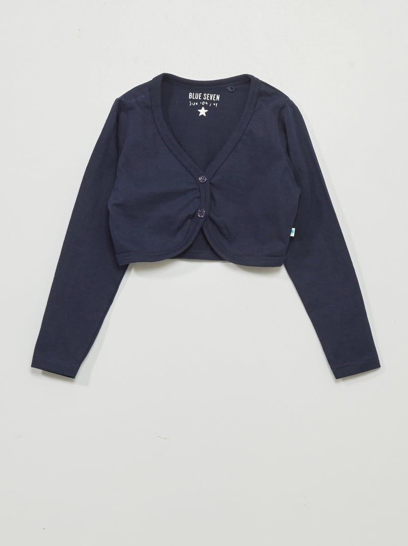 Schoudervestje met lange mouwen BLAUW - Kiabi