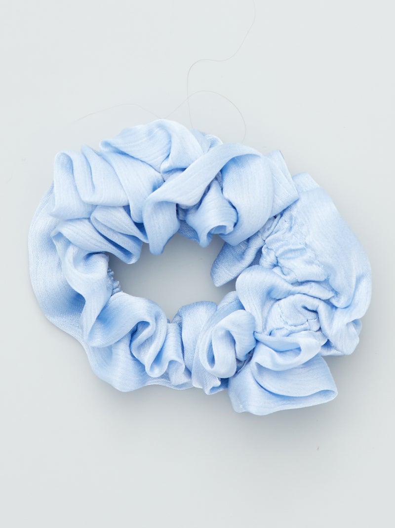 Scrunchie met glanseffect BLAUW - Kiabi