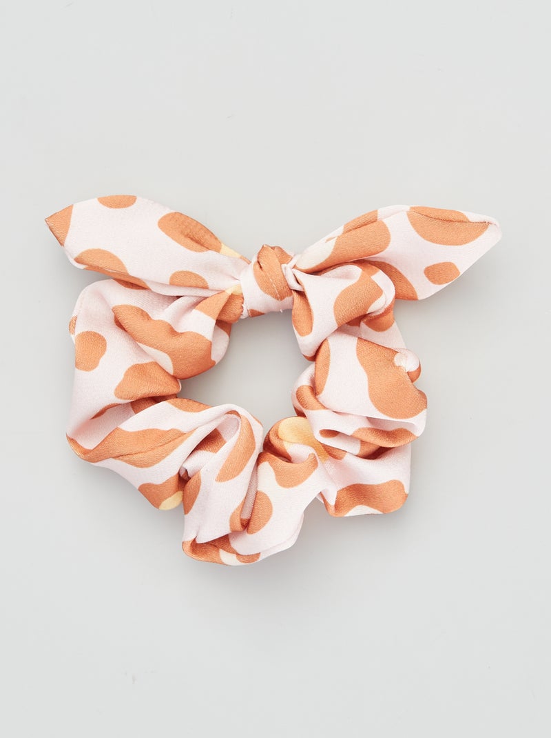 Scrunchie met print BIEGE - Kiabi