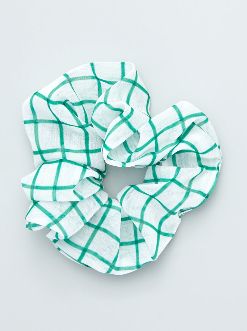 Scrunchie met print GROEN - Kiabi