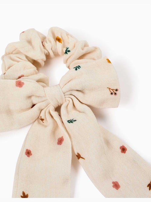 Scrunchie met strik en bloemenprint - Kiabi