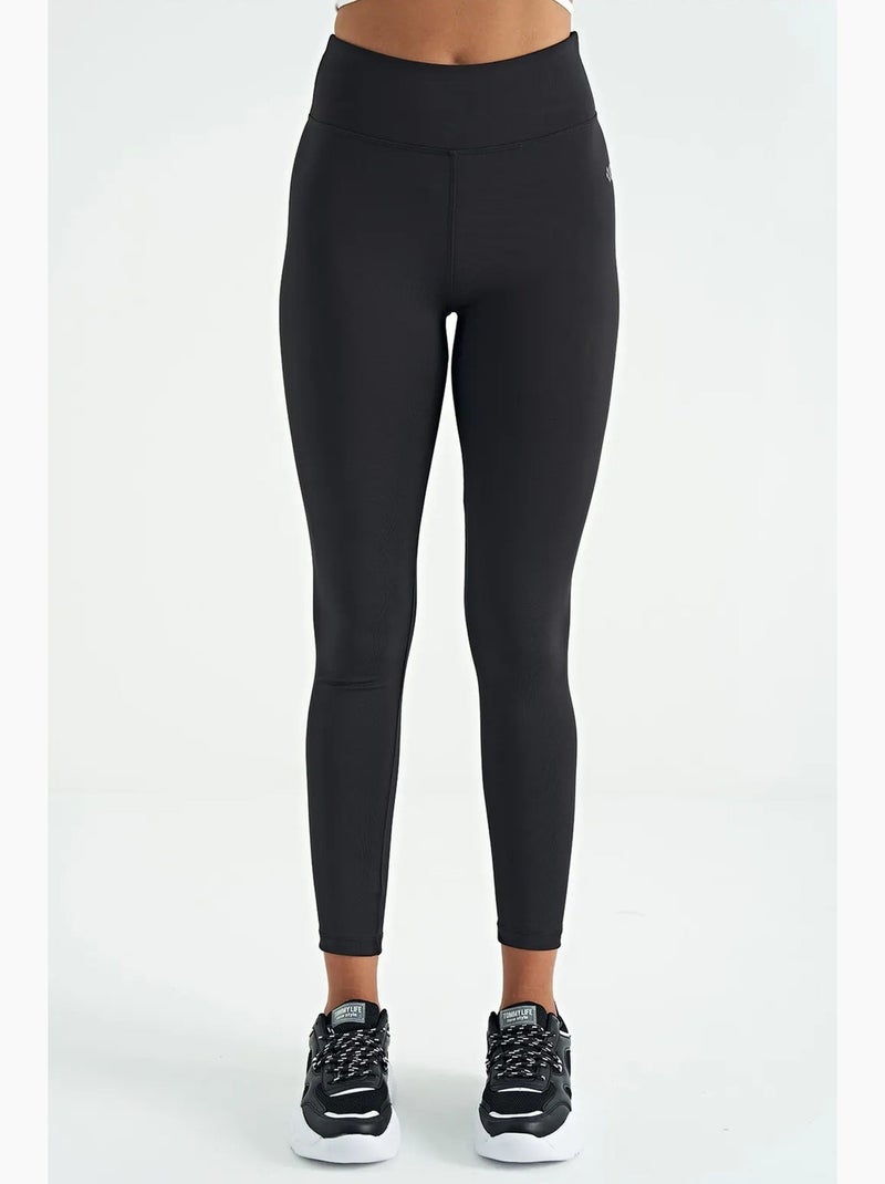 Scuba legging met hoge taille tommy Zwart - Kiabi