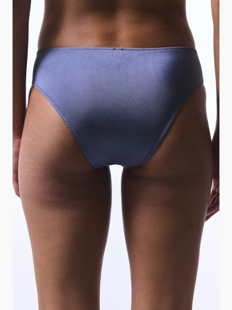 Seashell bikinibroekje met plooien penti Blauw - Kiabi