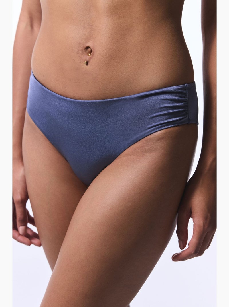 Seashell bikinibroekje met plooien penti Blauw - Kiabi