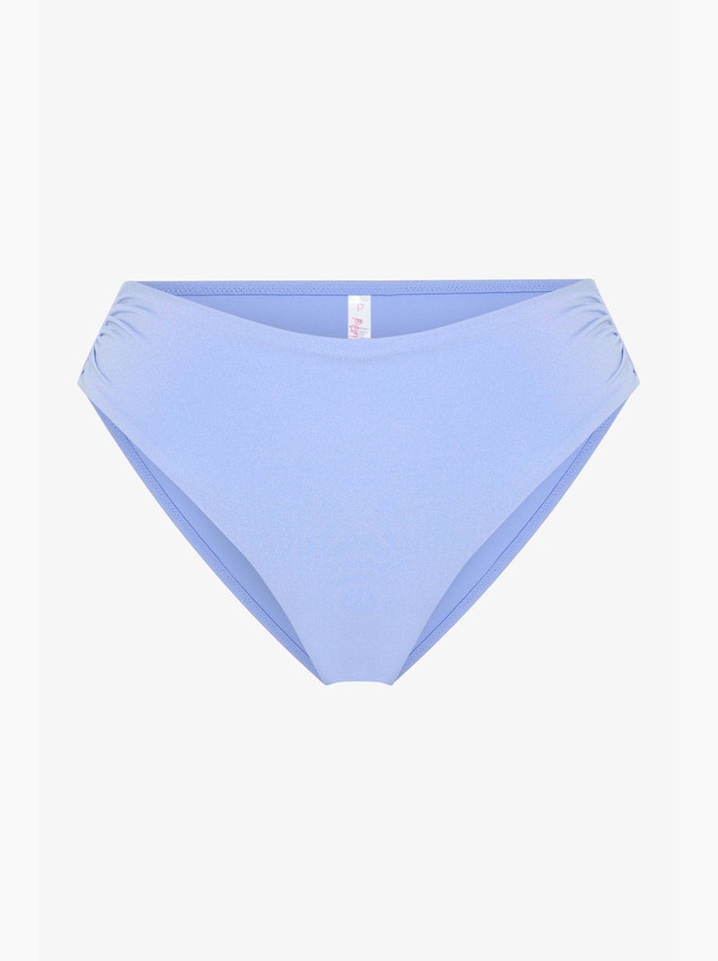 Seashell bikinibroekje met plooien penti Hemelsblauw - Kiabi