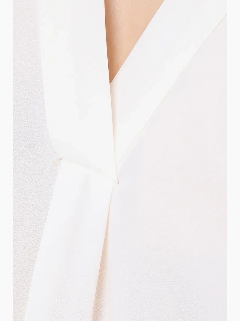 Semi-transparante v-hals mouwloos shirt hiccup Wit - Kiabi