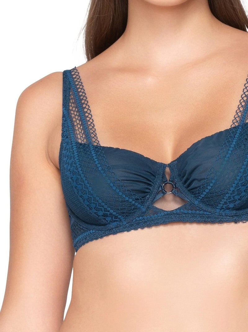 Semi-voorgevormde balconnet bh claire Blauw - Kiabi