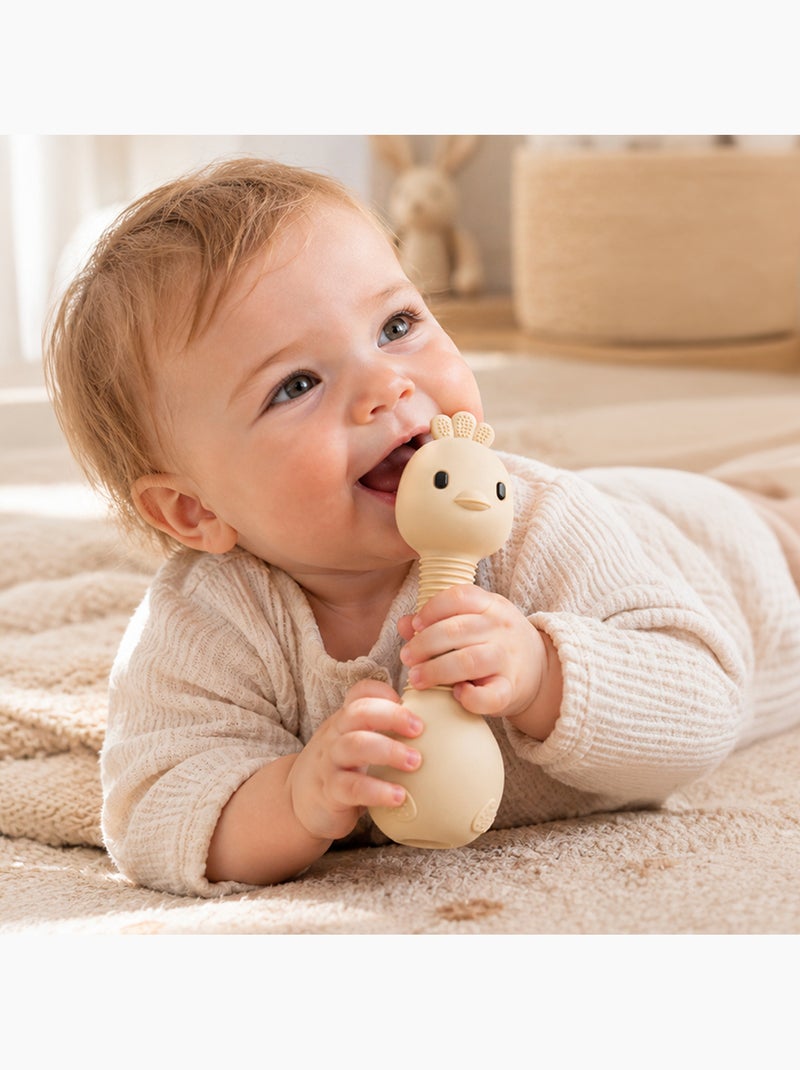 Sensorisch siliconen speelgoed met rammelaar voor baby's | bo jungle Beige - Kiabi