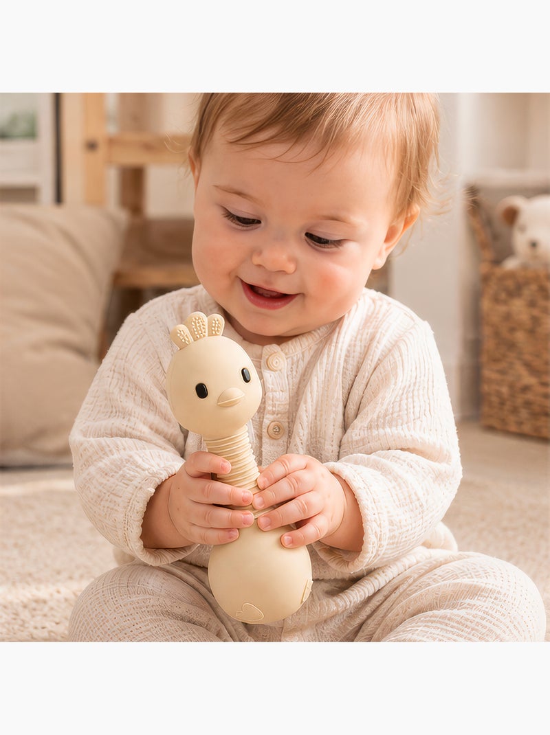Sensorisch siliconen speelgoed met rammelaar voor baby's | bo jungle Beige - Kiabi