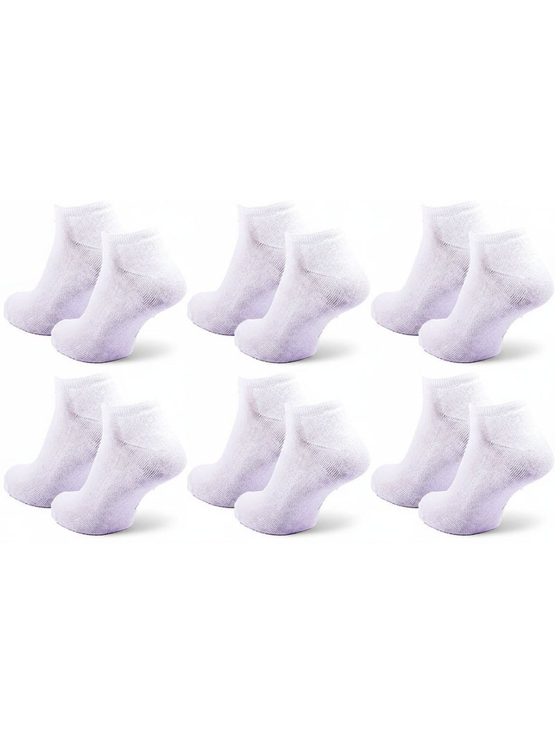 Sergio Tacchini Dames Korte Sokken Sneaker Set van 6 Wit - Kiabi