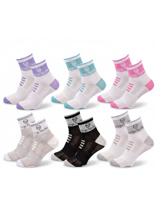 Sergio Tacchini Pack Chaussettes Courte Femme Quarter Lot de 6 - Kiabi Sergio Tacchini Pack Chaussettes Courte Femme Quarter Lot de 6 - Kiabi