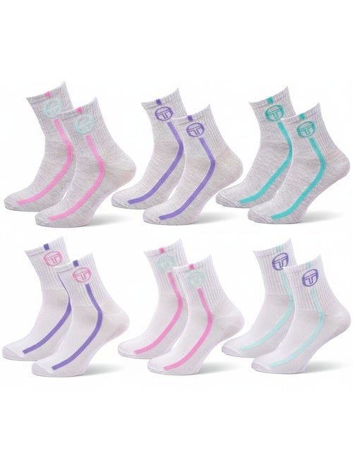Sergio Tacchini Pack Chaussettes Courte Femme Quarter Lot de 6 - Kiabi Sergio Tacchini Pack Chaussettes Courte Femme Quarter Lot de 6 - Kiabi