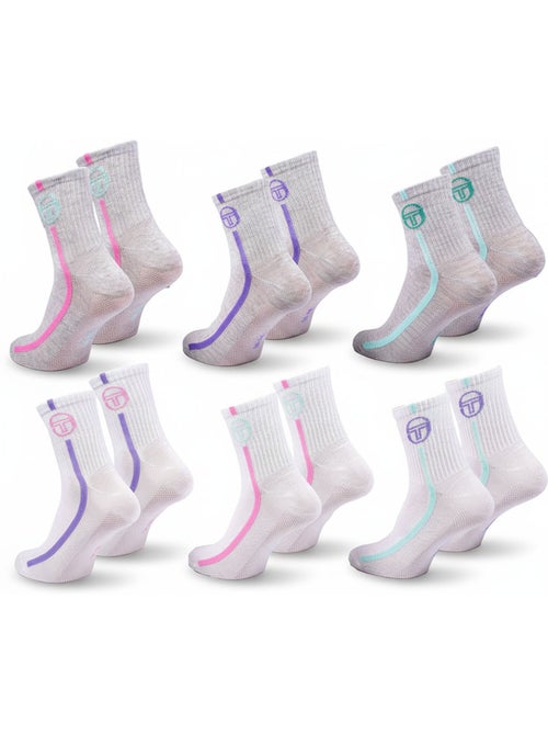 Sergio Tacchini Pack Chaussettes Courte Femme Quarter Lot de 6 - Kiabi Sergio Tacchini Pack Chaussettes Courte Femme Quarter Lot de 6 - Kiabi