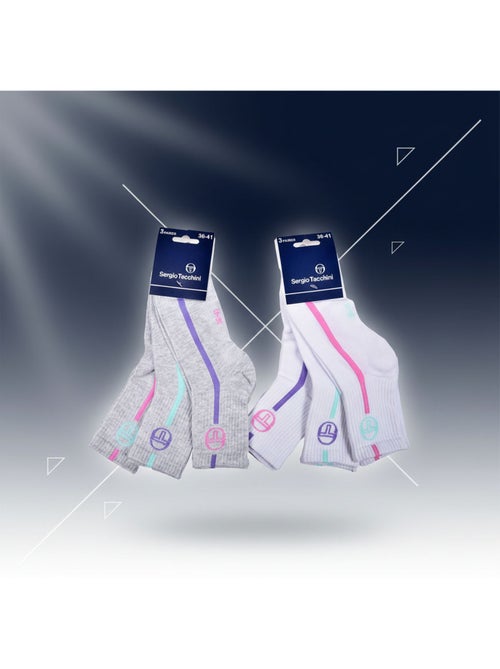 Sergio Tacchini Pack Chaussettes Courte Femme Quarter Lot de 6 - Kiabi Sergio Tacchini Pack Chaussettes Courte Femme Quarter Lot de 6 - Kiabi