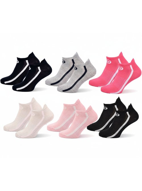 Sergio Tacchini Pack Chaussettes courtes Femme Sneaker Lot de 6 - Kiabi Sergio Tacchini Pack Chaussettes courtes Femme Sneaker Lot de 6 - Kiabi