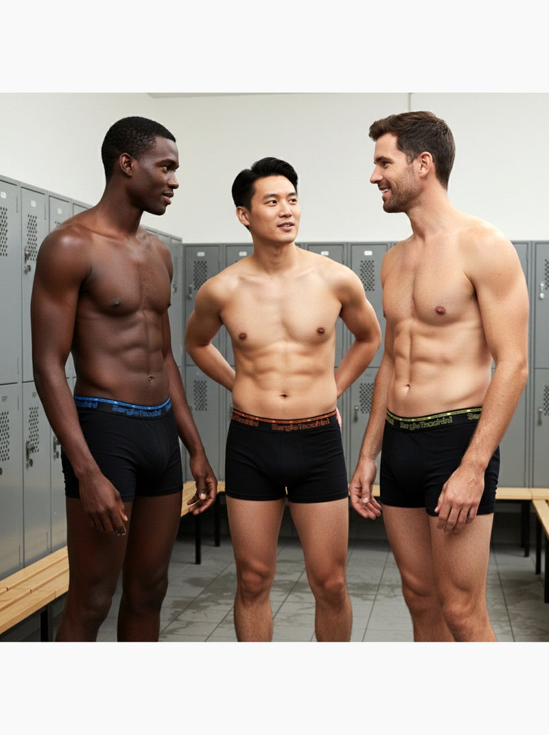 Sergio Tacchini Pack de Boxers Homme  Lot de 3 Noir - Kiabi