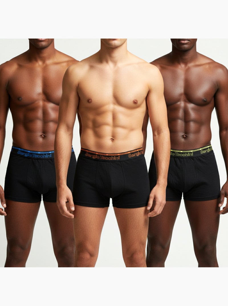 Sergio Tacchini Pack de Boxers Homme  Lot de 3 Noir - Kiabi