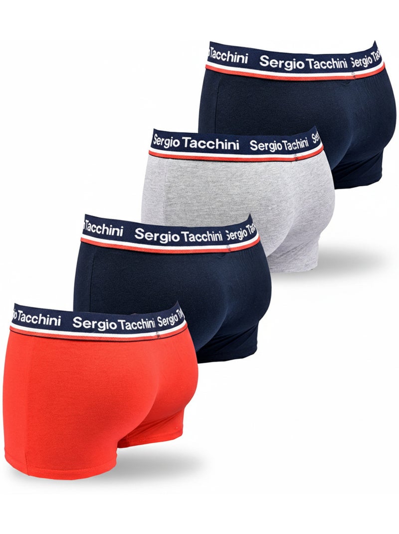 Sergio Tacchini Pack de Boxers Homme  Lot de 4 Bleu marine - Kiabi
