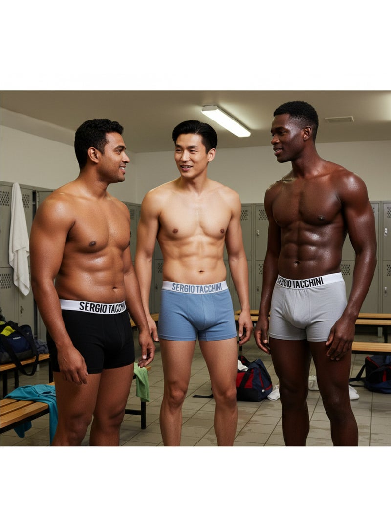 Sergio Tacchini Pack de Boxers Homme  Lot de 6 Noir Bleu - Kiabi