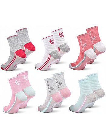 Sergio tacchini set korte sokken meisje quarter set van 6