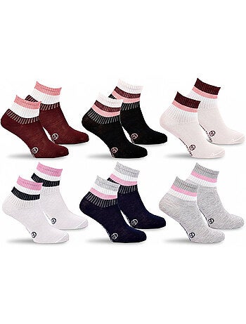 Sergio tacchini set korte sokken meisje quarter set van 6