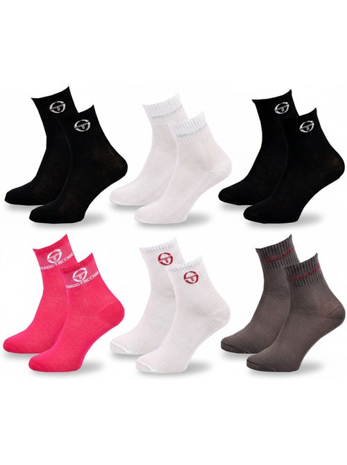Sergio tacchini set korte sokken meisje quarter set van 6 - Kiabi Sergio tacchini set korte sokken meisje quarter set van 6 - Kiabi