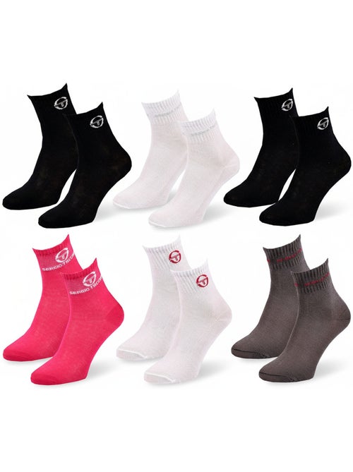 Sergio tacchini set korte sokken meisje quarter set van 6 - Kiabi Sergio tacchini set korte sokken meisje quarter set van 6 - Kiabi