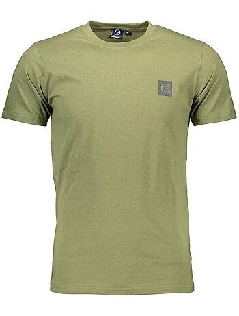 Sergio tacchini squared t-shirt voor heren zwart/groen