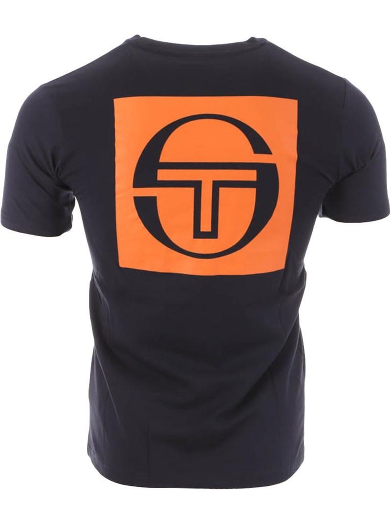 Sergio tacchini squared t-shirt voor heren in marineblauw/oranje Marineblauw - Kiabi