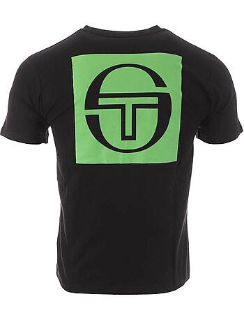 Sergio tacchini squared t-shirt voor heren zwart/groen