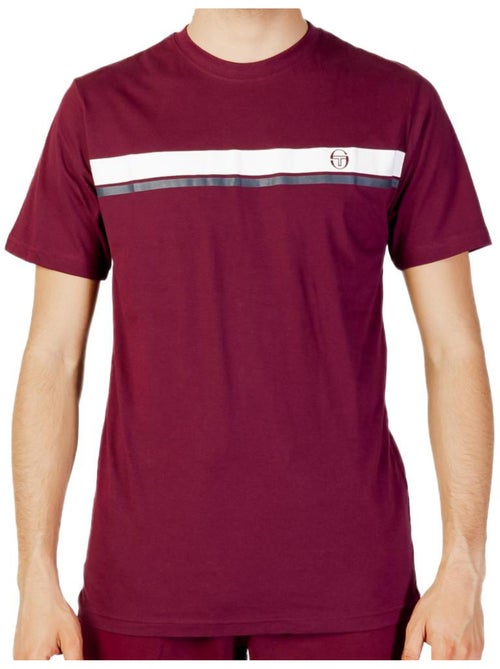 Sergio tacchini stripe a bordeaux t-shirt voor heren - Kiabi Sergio tacchini stripe a bordeaux t-shirt voor heren - Kiabi