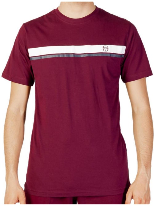 Sergio tacchini stripe a bordeaux t-shirt voor heren - Kiabi Sergio tacchini stripe a bordeaux t-shirt voor heren - Kiabi