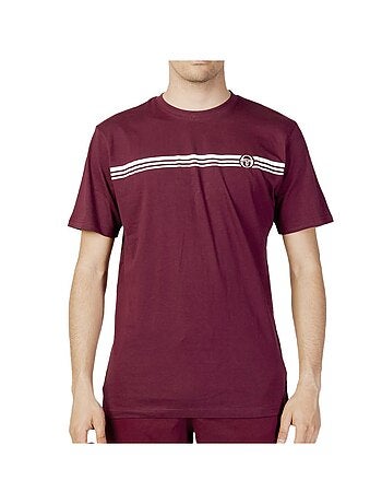 Sergio tacchini stripe b bordeaux rood t-shirt voor heren