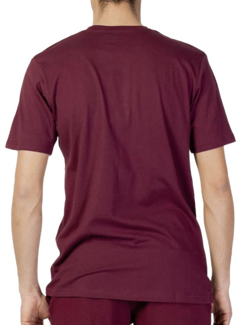 Sergio Tacchini Stripe B Bordeaux Rood T-shirt voor Heren Bordeaux - Kiabi