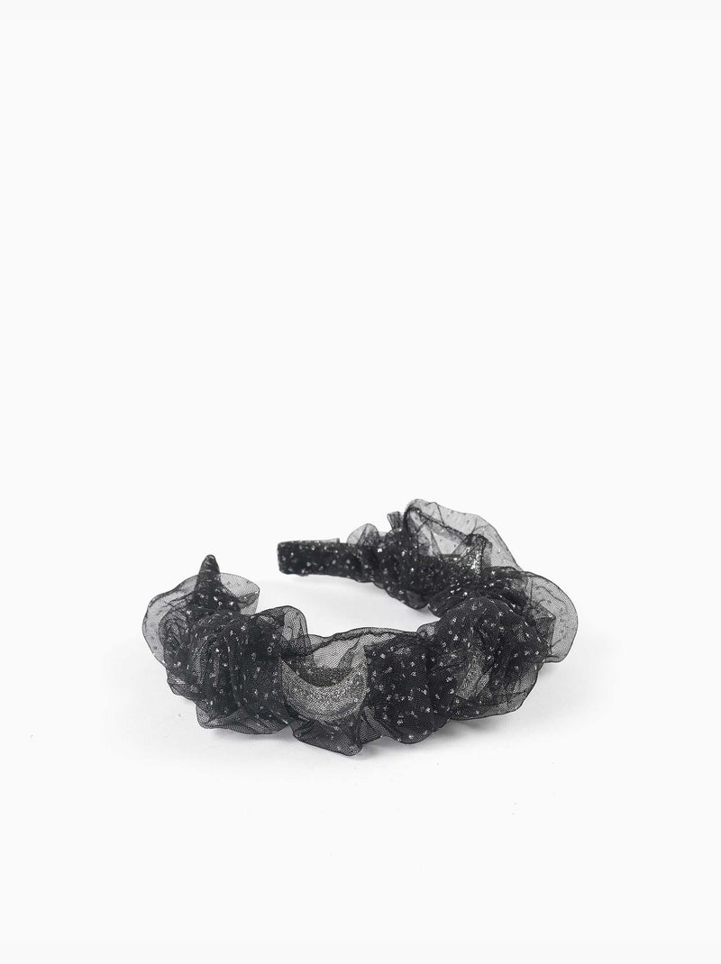 Serre-tête en tulle avec étoiles et lunes Noir Noir - Kiabi