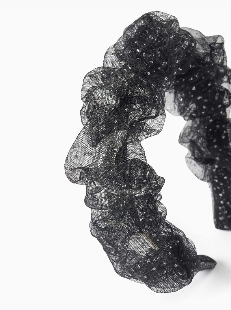 Serre-tête en tulle avec étoiles et lunes Noir Noir - Kiabi