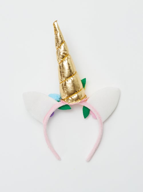 Serre-tête licorne à fleurs - Kiabi