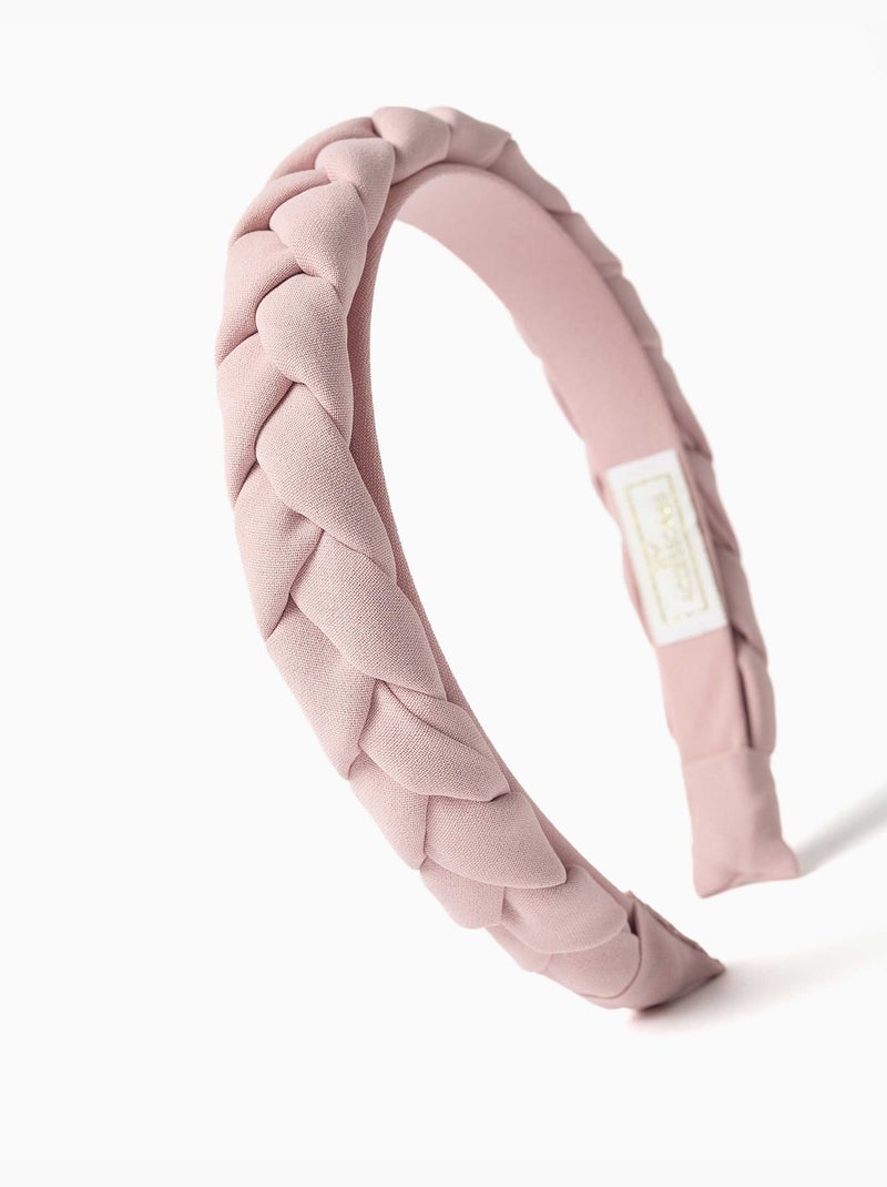 Serre-tête tressé Rose clair - Kiabi