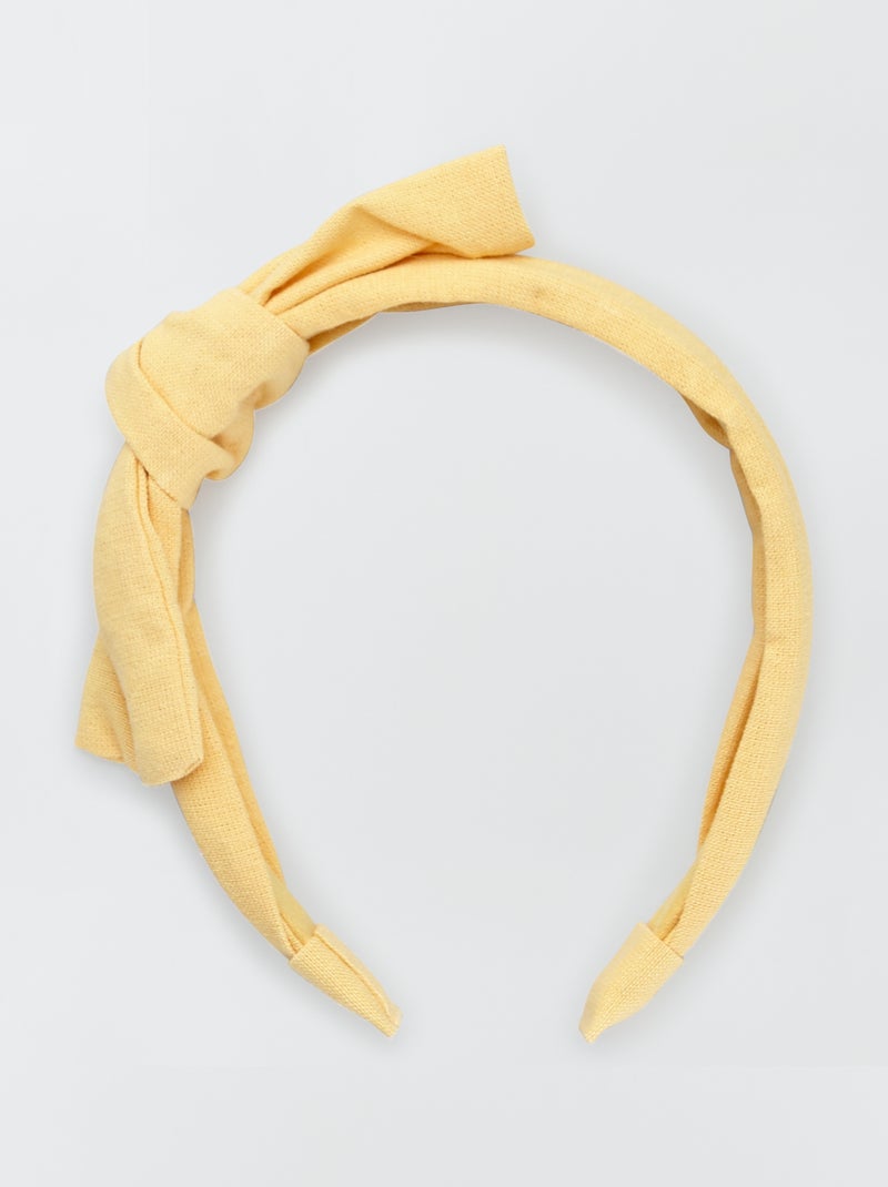 Serre-tête uni Jaune - Kiabi