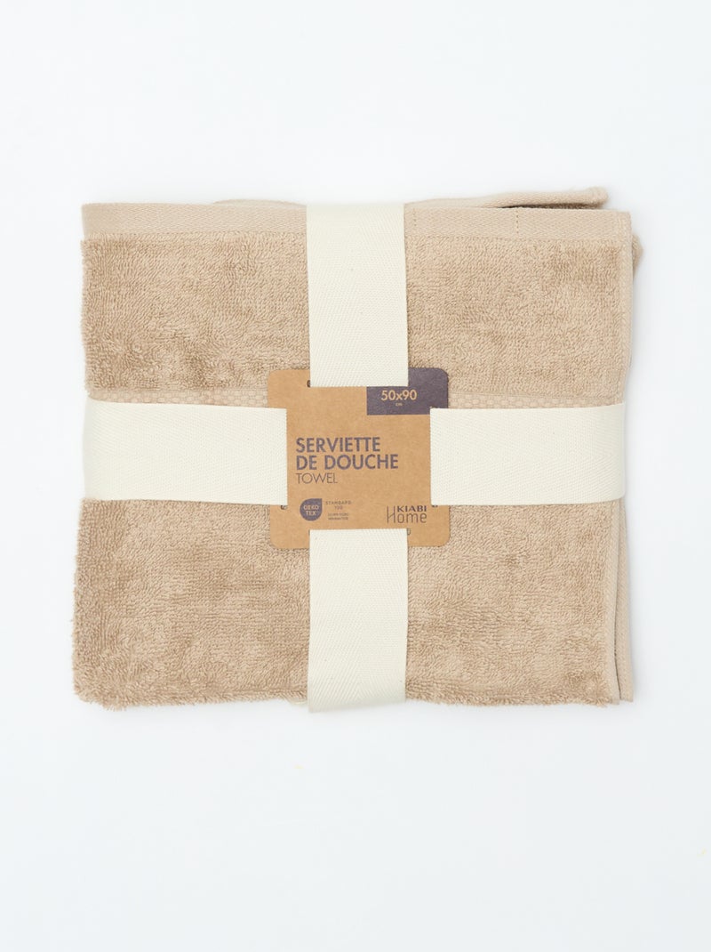 Serviette de bain 50x90 cm Beige - Kiabi