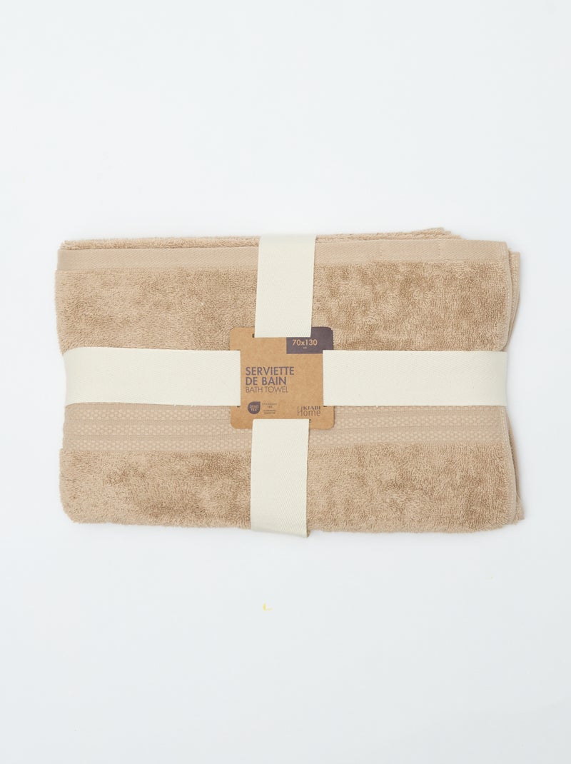 Serviette de bain 70 x 130 cm - Kiabi Home Beige - Kiabi