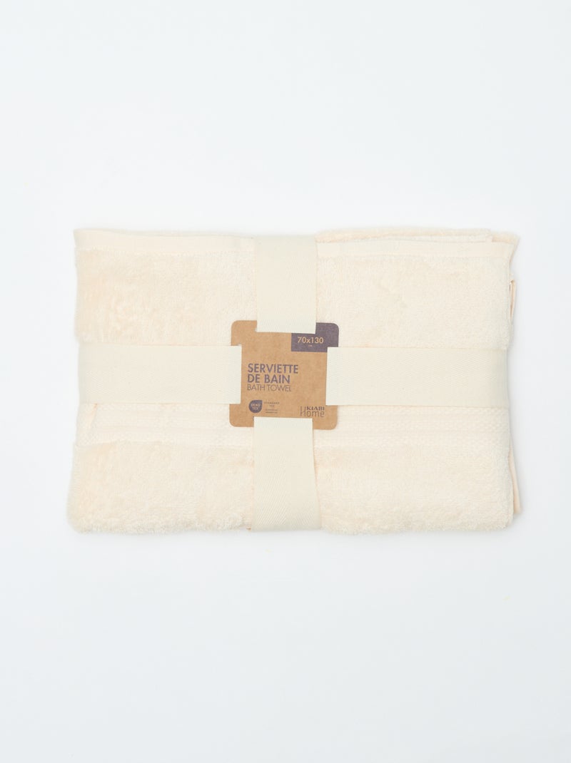 Serviette de bain 70 x 130 cm Blanc - Kiabi