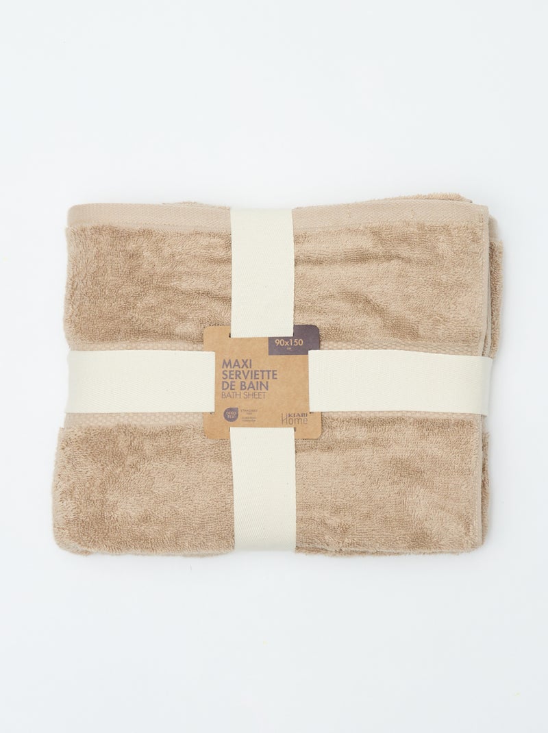 Serviette de bain (90x150 cm) - Kiabi Home Beige - Kiabi