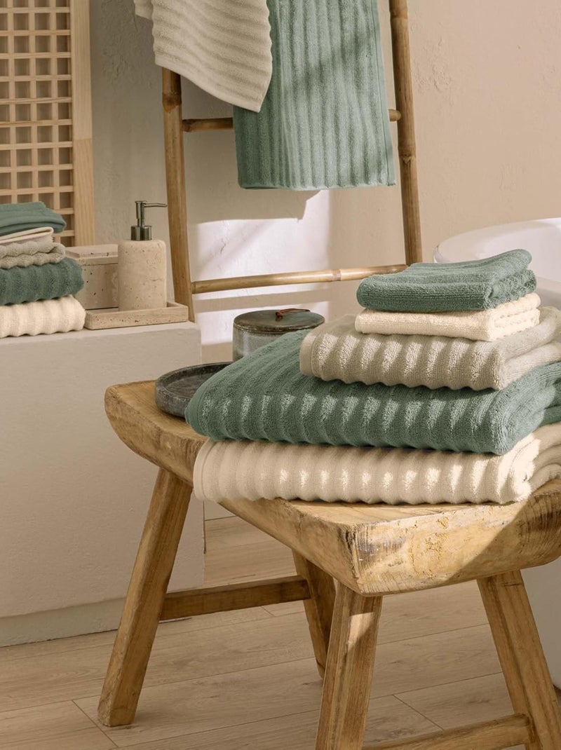 Serviette de bain coton maya douceur d'intérieur Vert Sauge - Kiabi