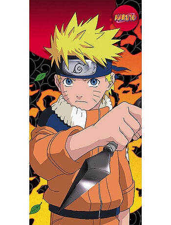 Serviette de bain coton Naruto sous licence officielle