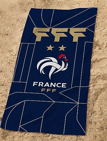 Serviette de bain et de plage imprimée 100% coton, fff construction